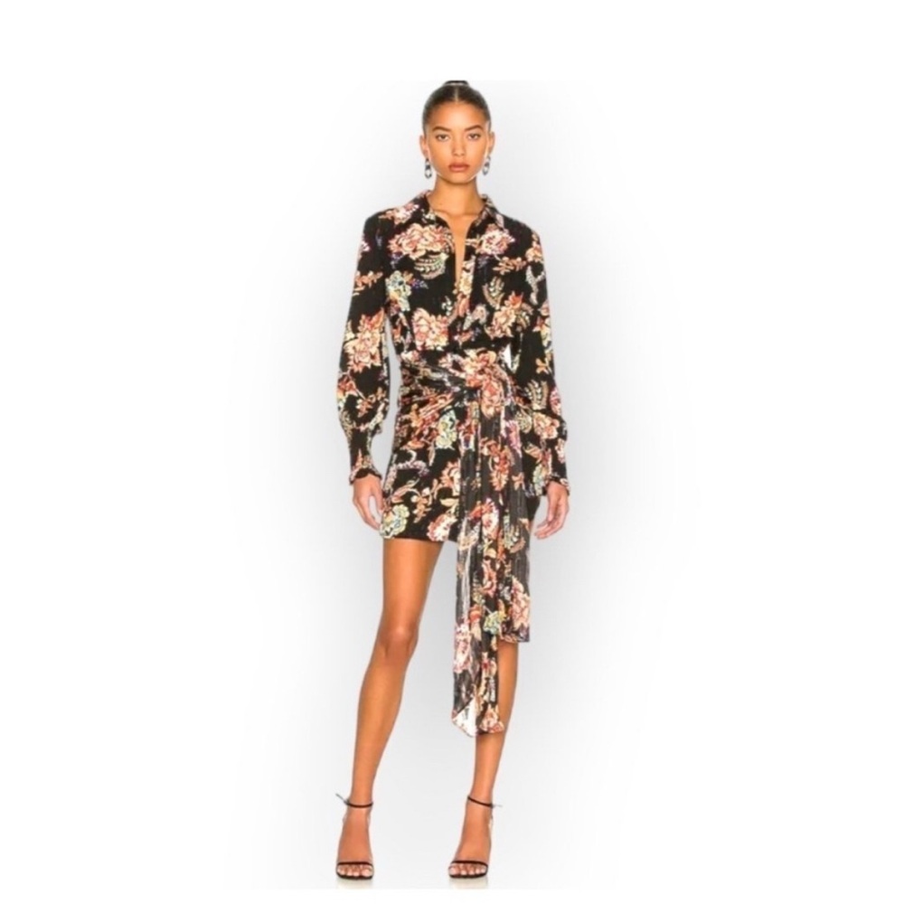Elliatt Black Floral Long Sleeve Dress